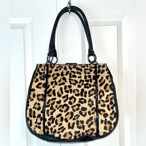 Steve Madden leopard calf hair hand bag